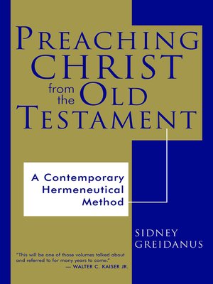 cover image of Preaching Christ from the Old Testament